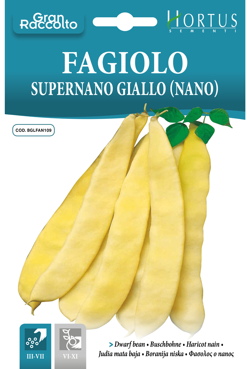 Haricot nain à couper Supernano Giallo