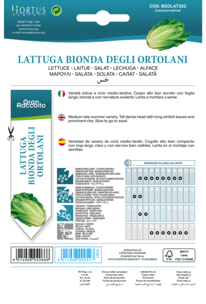 Laitue romaine blonde Degli Ortolani