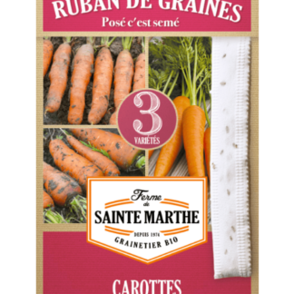 Carottes en mélange (Touchon, de Colmar à Coeur Rouge 2, Nantaise 2) ruban 3m