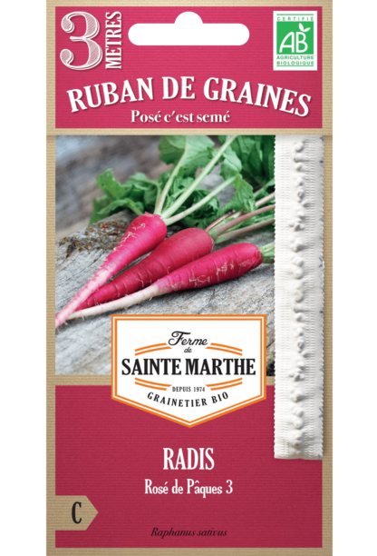 Radis Rosé de Pâques 3 ruban 3m