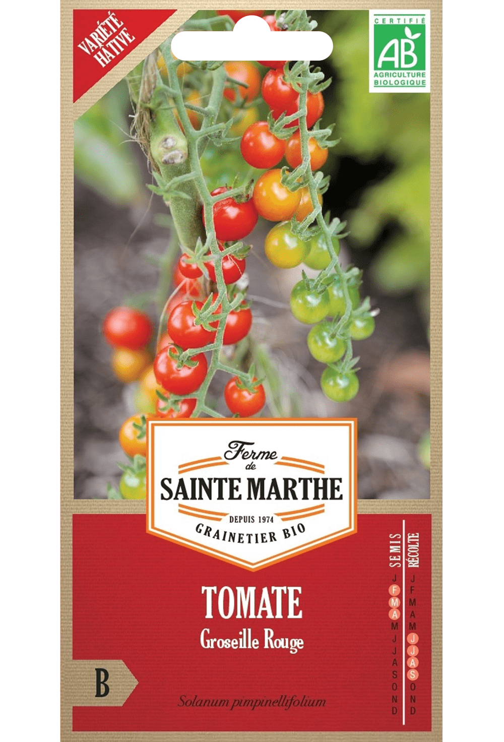 H.G.C.P. La Ferme de Sainte Marthe Tomate Groseille rouge